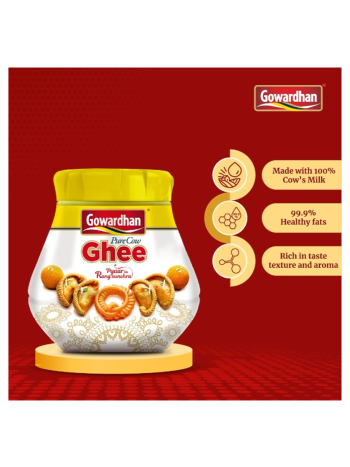 Govardhan High Aroma Cow Ghee/Tuppa, 500 ml Jar