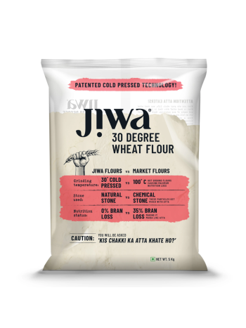 Jiwa 30° Degree Wheat Flour (Atta) – 500 g (Cold‑Pressed Whole‑Grain)