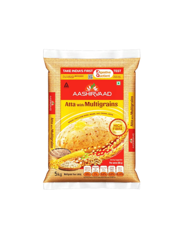 Aashirvaad High‑Fibre Atta with Multigrains – 5 kg | High‑Fibre Flour