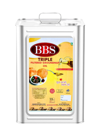 BBS Triple Filtered Healthy Groundnut Oil For Cooking (15 L)